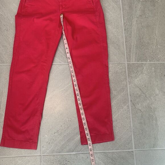 J Crew High Rise Girlfriend Chin Pants Womens Size 2 Red Style - Picture 4 of 5